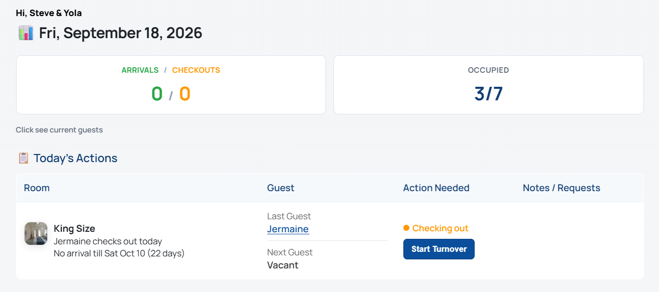 StayInJa Today dashboard